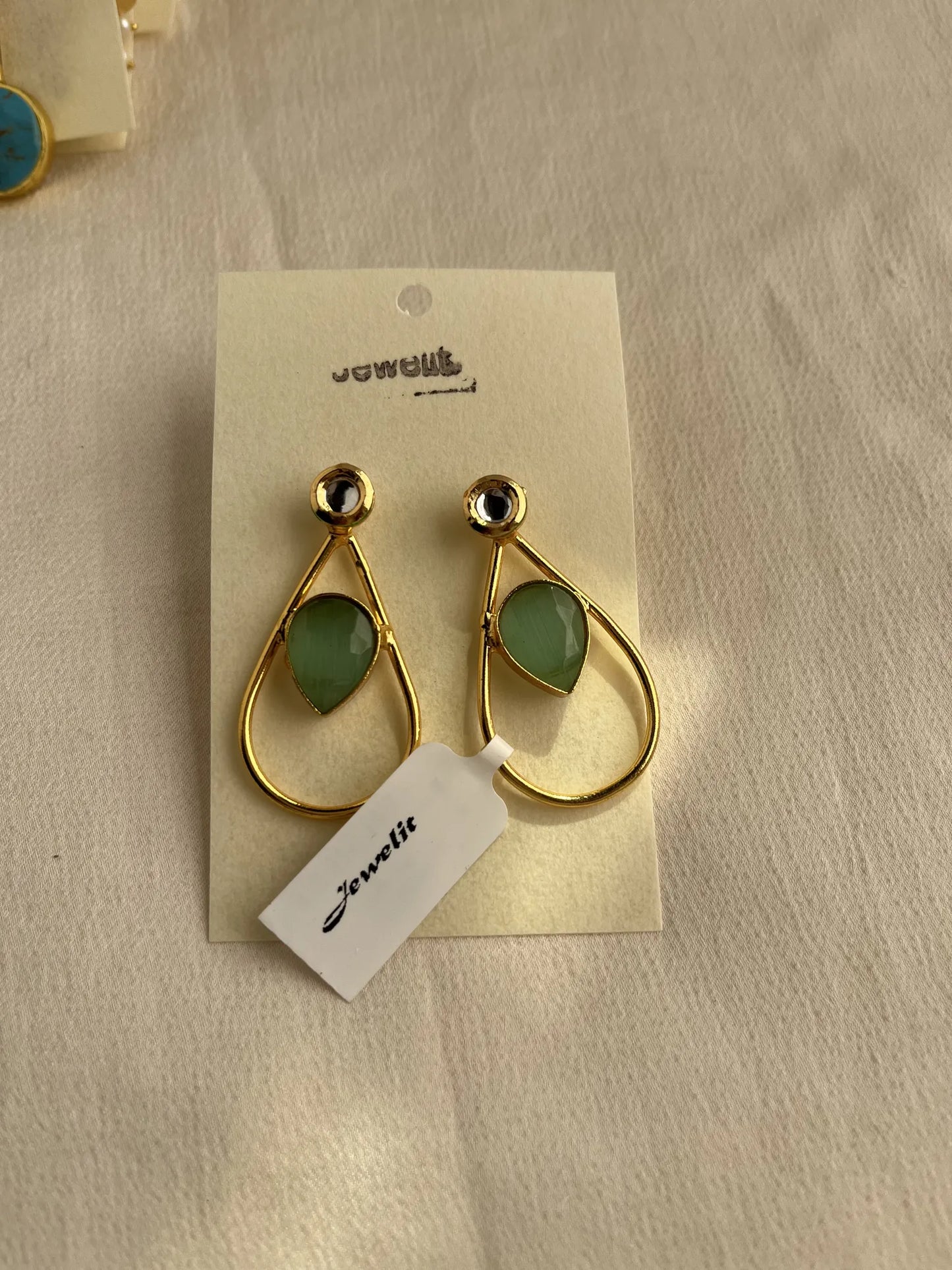 Gold Spirited 18K Plated Contemporary Earrings 10078