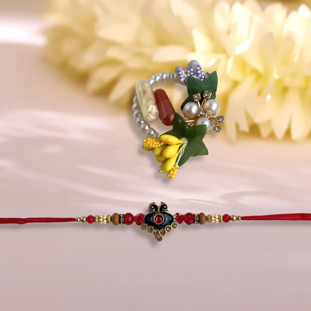 Royal Beaded Peacock Rakhi