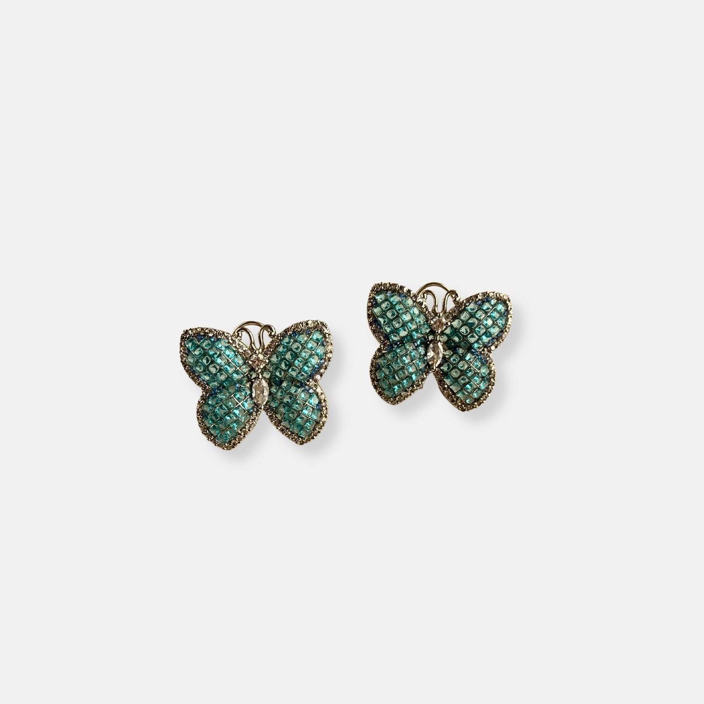 Cubic Zirconia Stud Earrings-10036