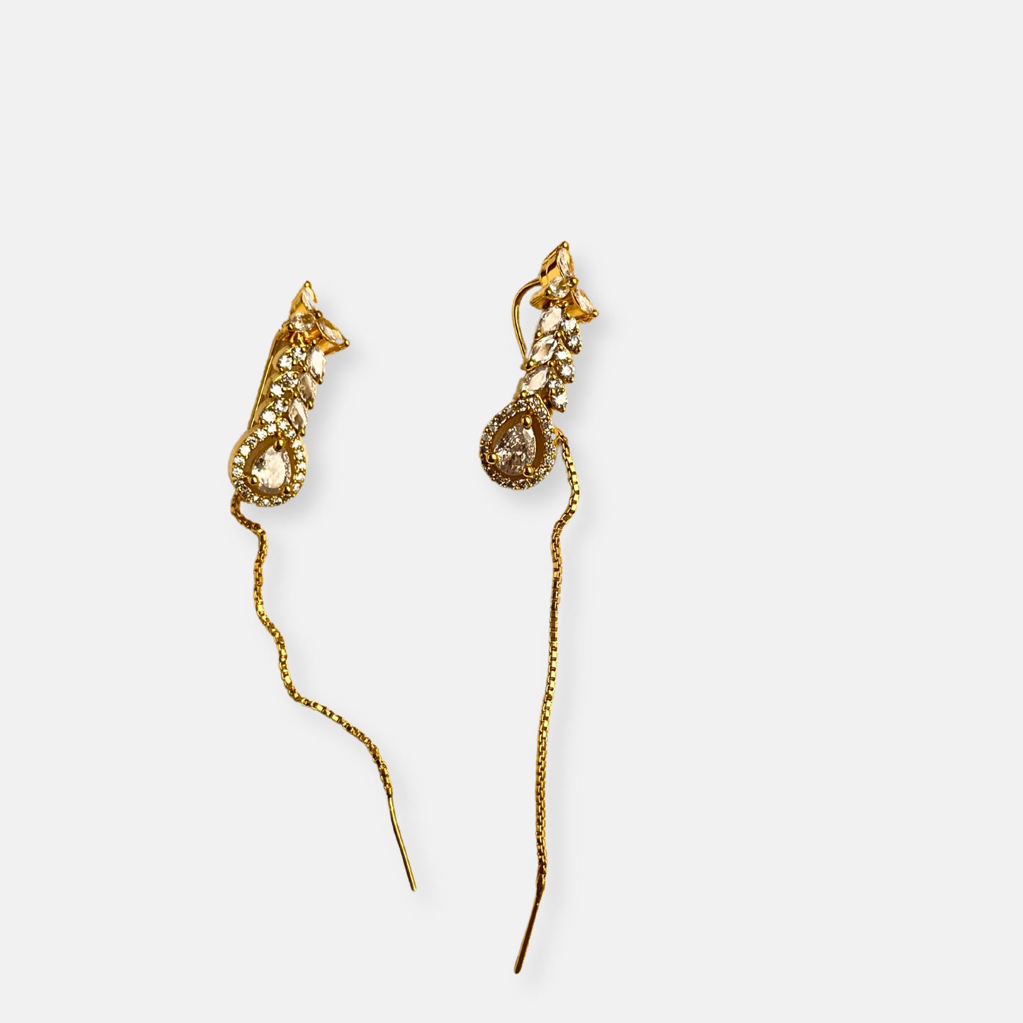 Cubic Zirconia Sui Dhaga Earrings-10037