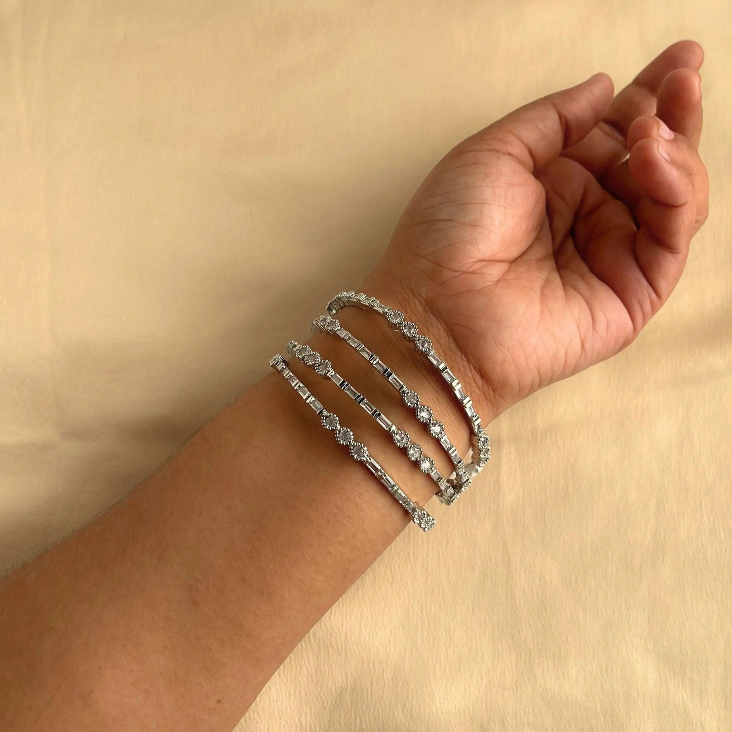 Cubic Zirconia Bangles 10025