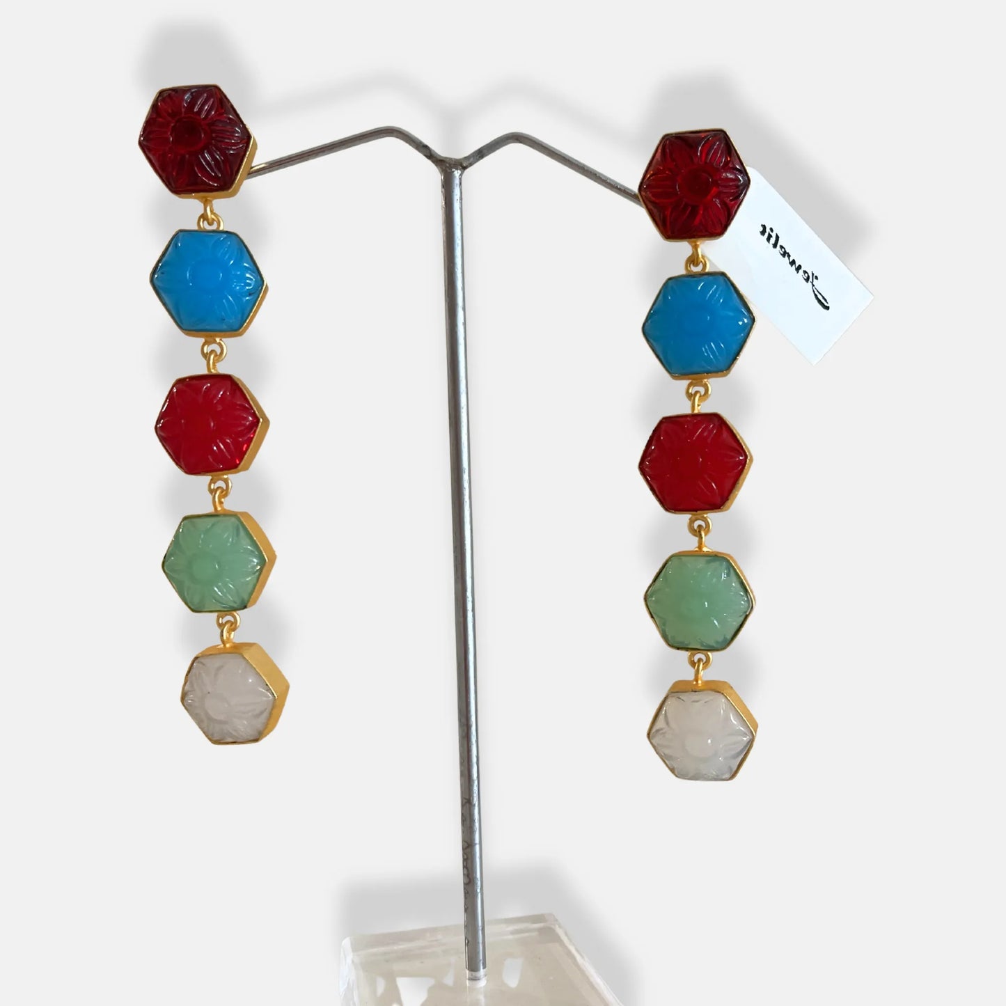 Gold Spirited 18K Plated Contemporary Earrings 10086