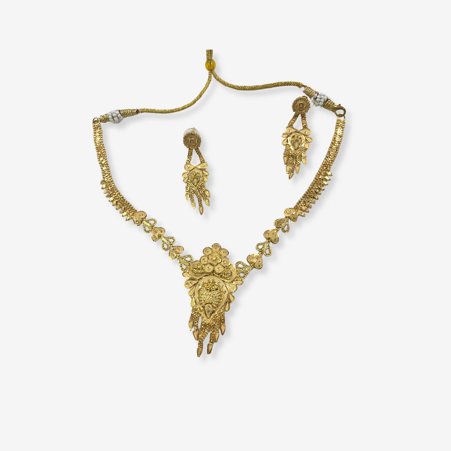 Gold Plated Necklace Set with Earrings 10018