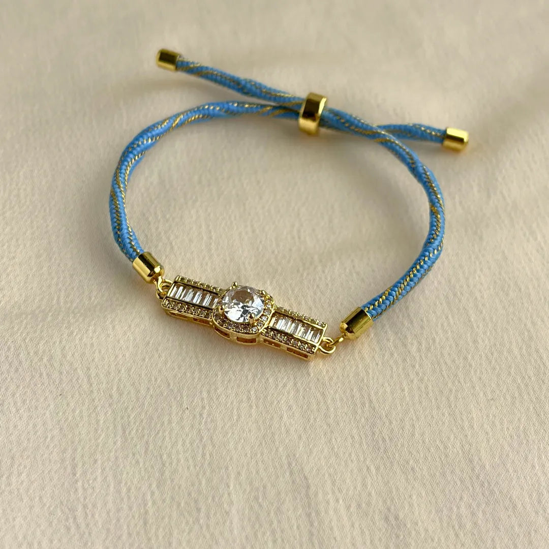 CZ Charm Bracelet Sister Rakhi