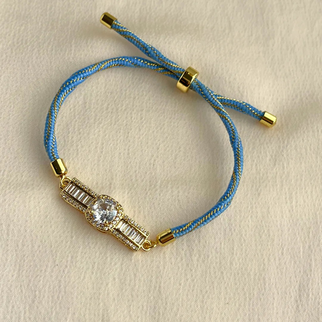 CZ Charm Bracelet Sister Rakhi