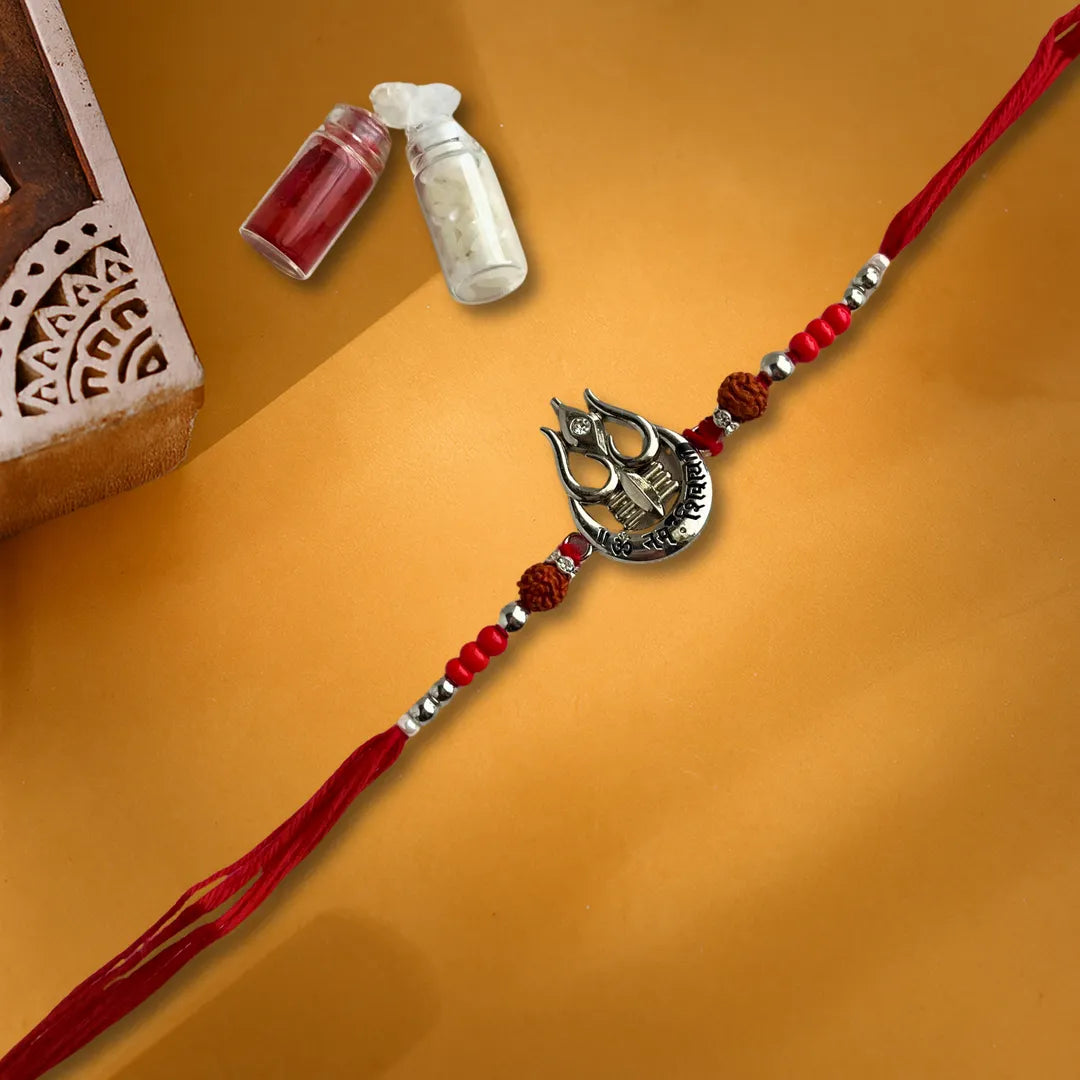 Spiritual Rudraksh Trishul Rakhi