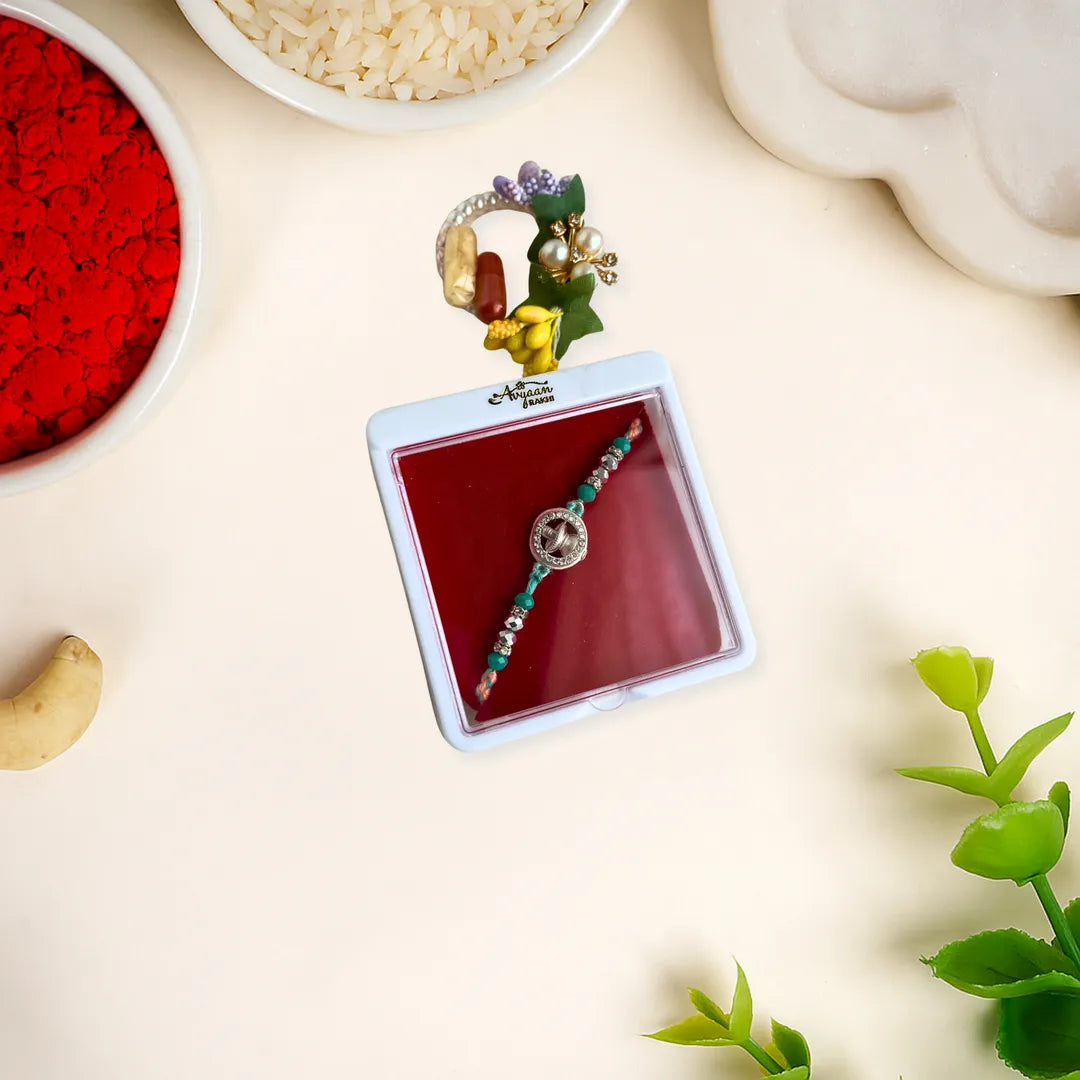 Spiritual Shivlingam Silver rakhi