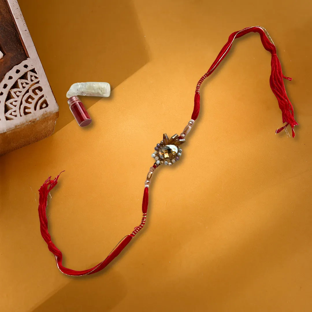Crystal Designer Thread Rakhi