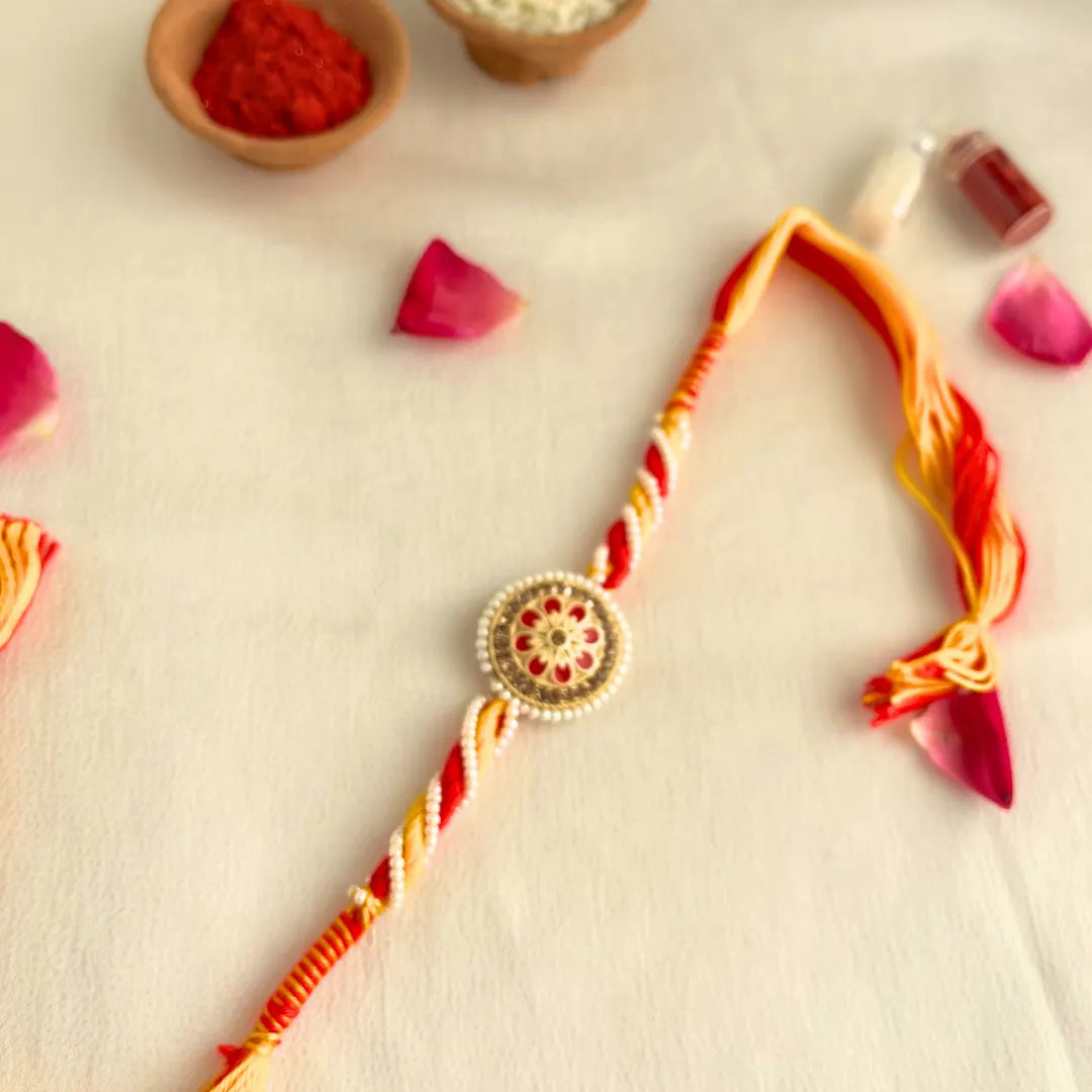 Mauli Pearl Meena Thread Rakhi