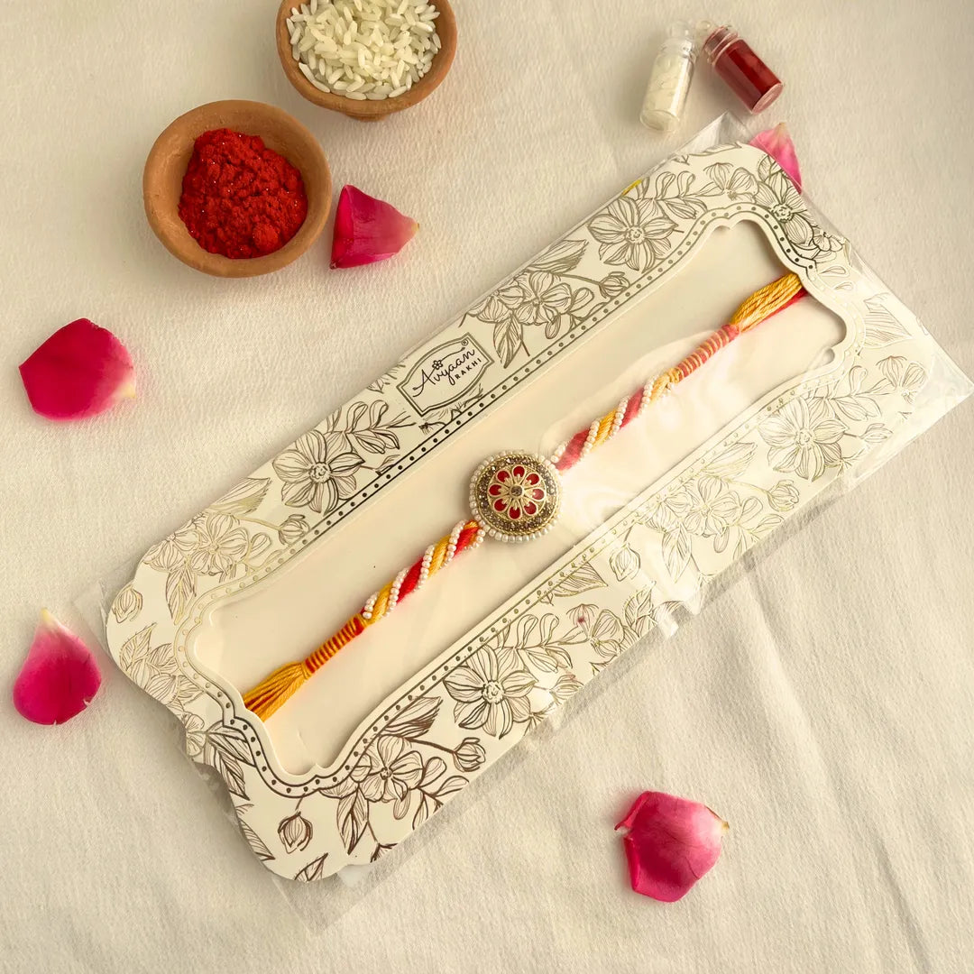 Mauli Pearl Meena Thread Rakhi