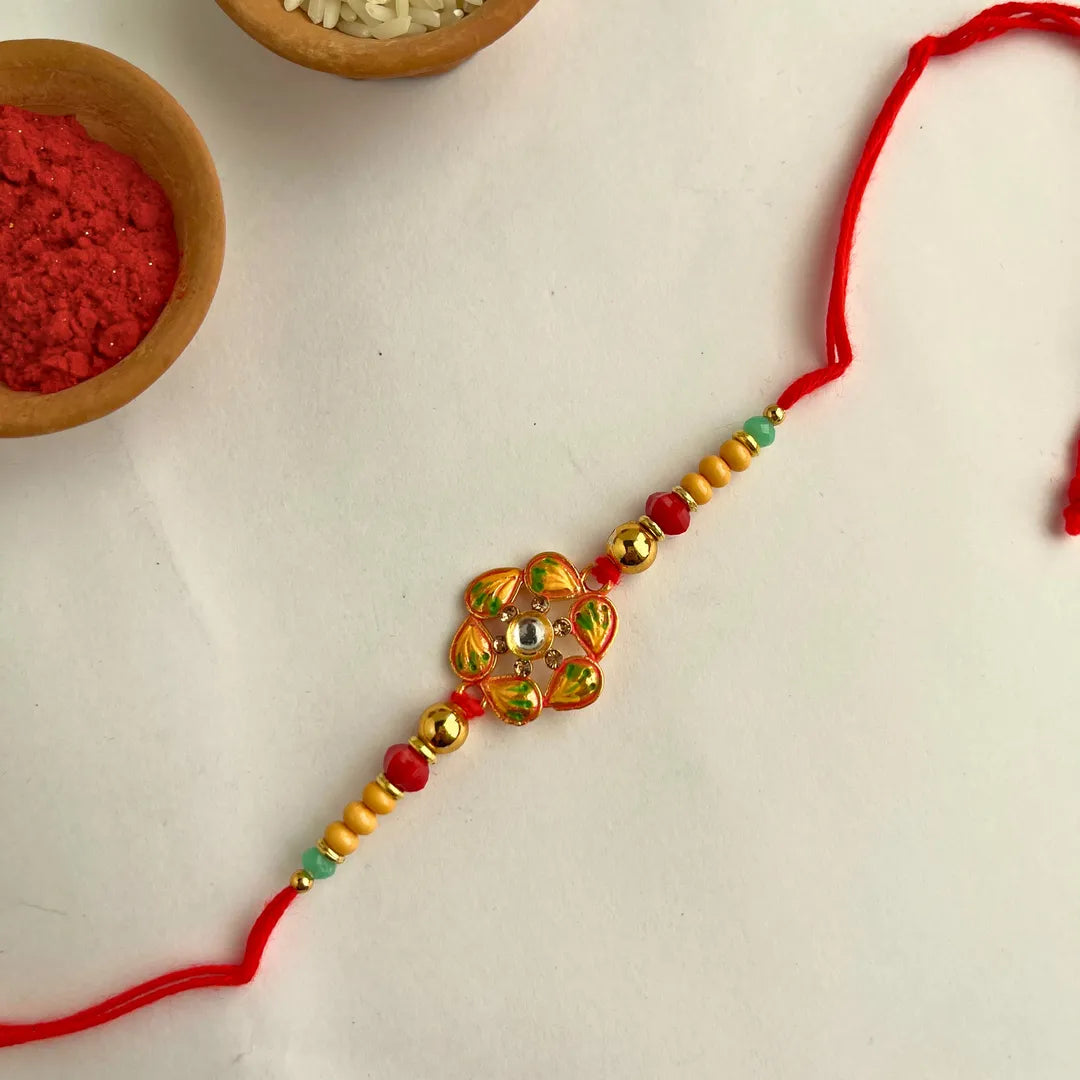Flower Meena Thread Rakhi