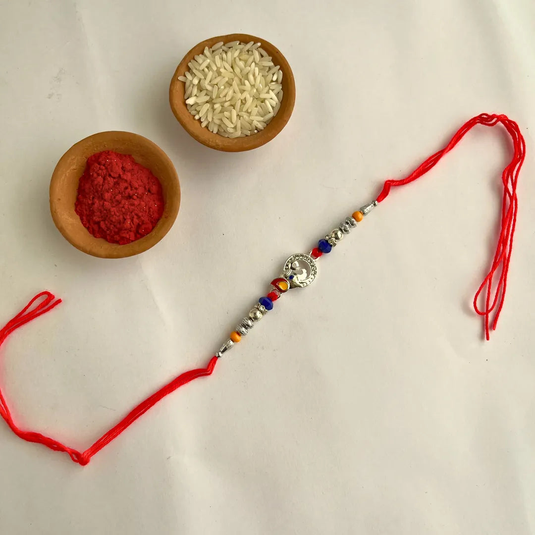 Cute Elephant Silver Rakhi