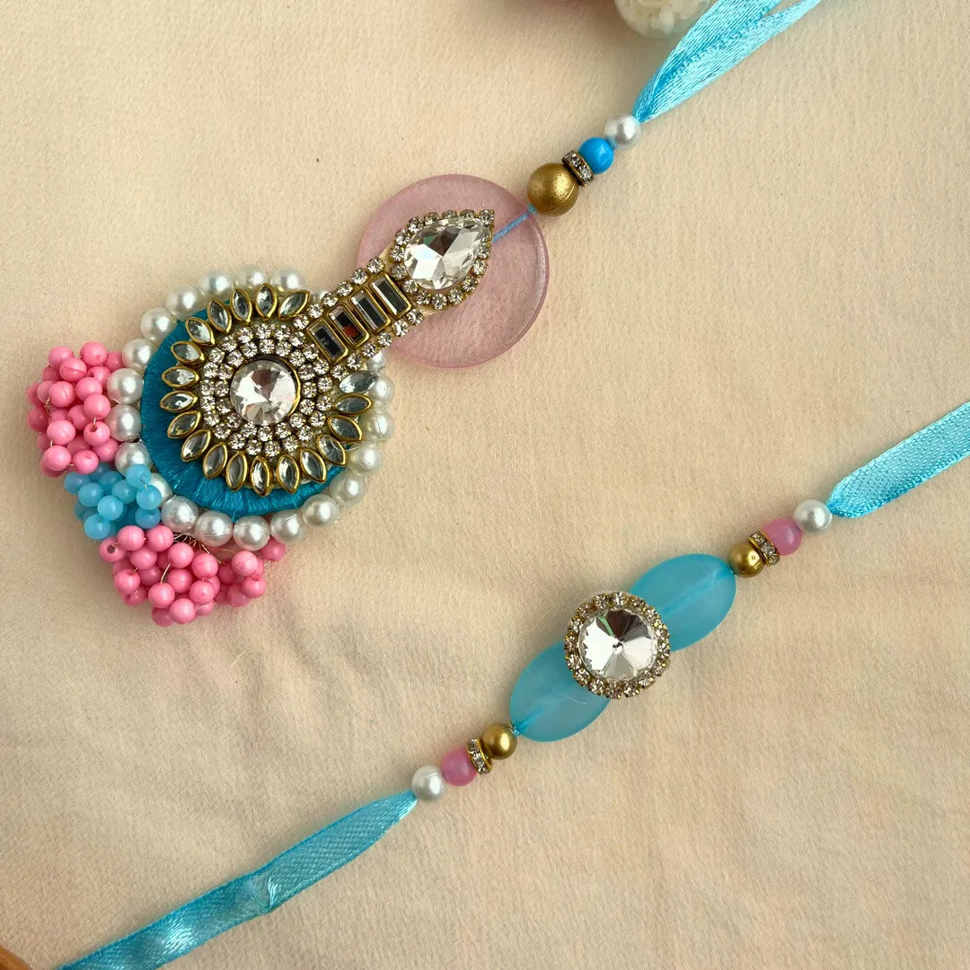 Bhai Bhabhi Rakhi Pair Set