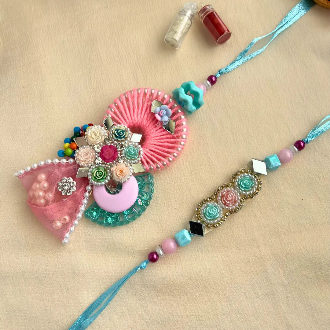 Pastel Pearl Lumba Rakhi Set