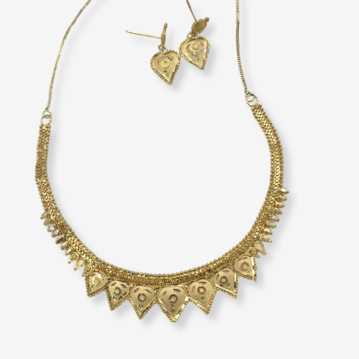 Gold Plated Necklace Set with Earrings 10016