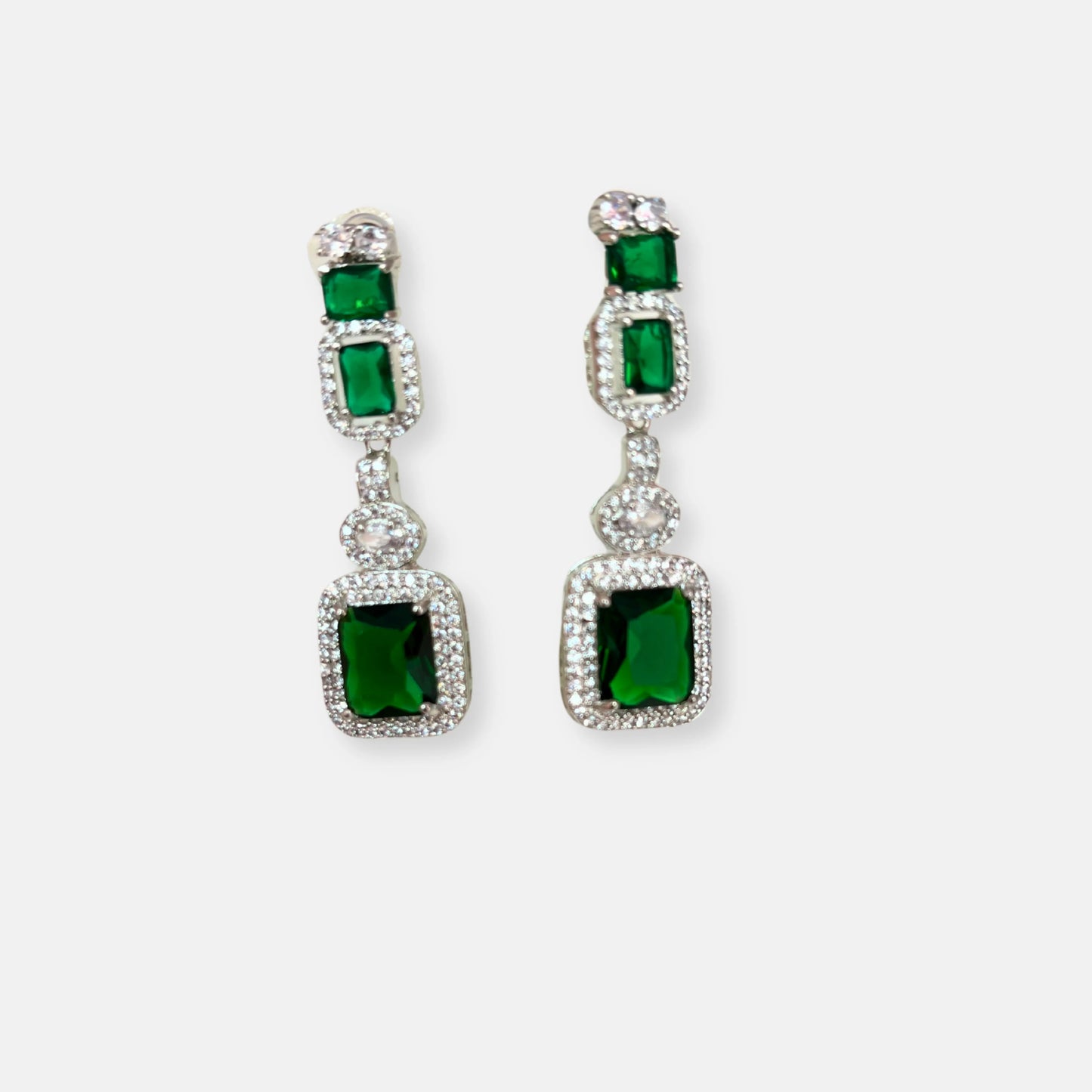 Emerald Long Necklace set - Jewelit