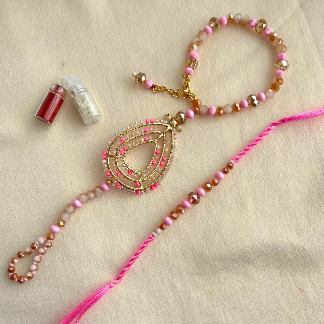 Bracelet Crystal Lumba Rakhi Set