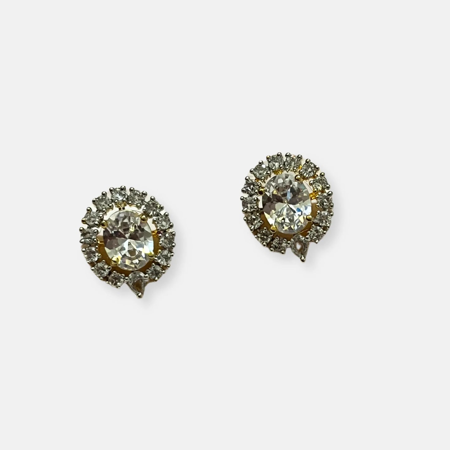 Cubic Zirconia Stud Earrings-10042