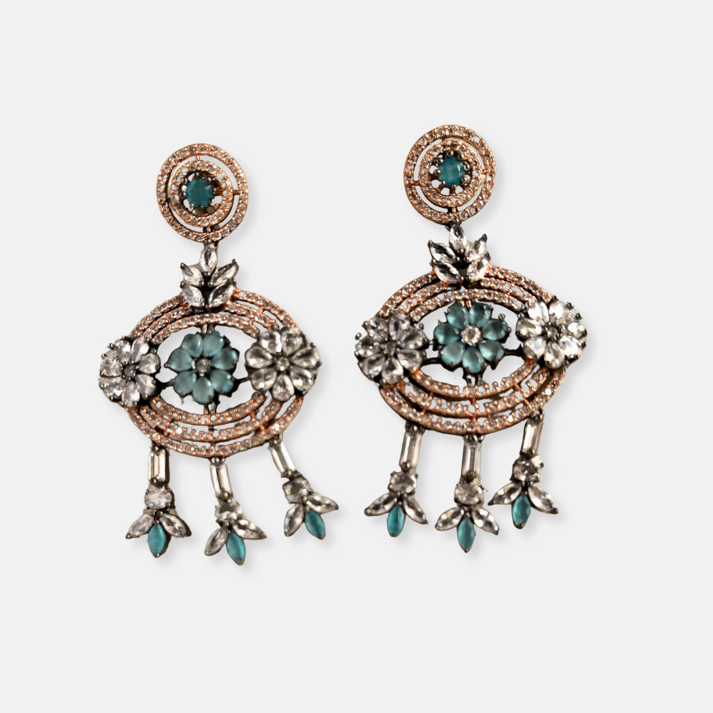 Cubic Zirconia Earrings-10009 - Jewelit