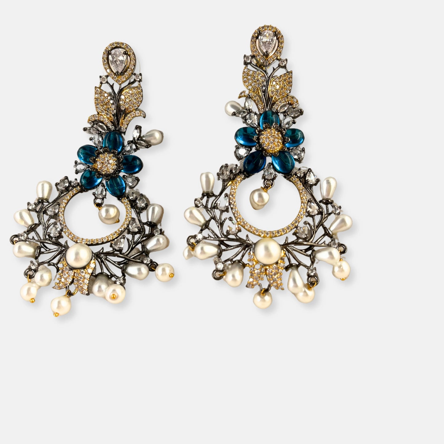 Cubic Zirconia Earrings-10015 - Jewelit