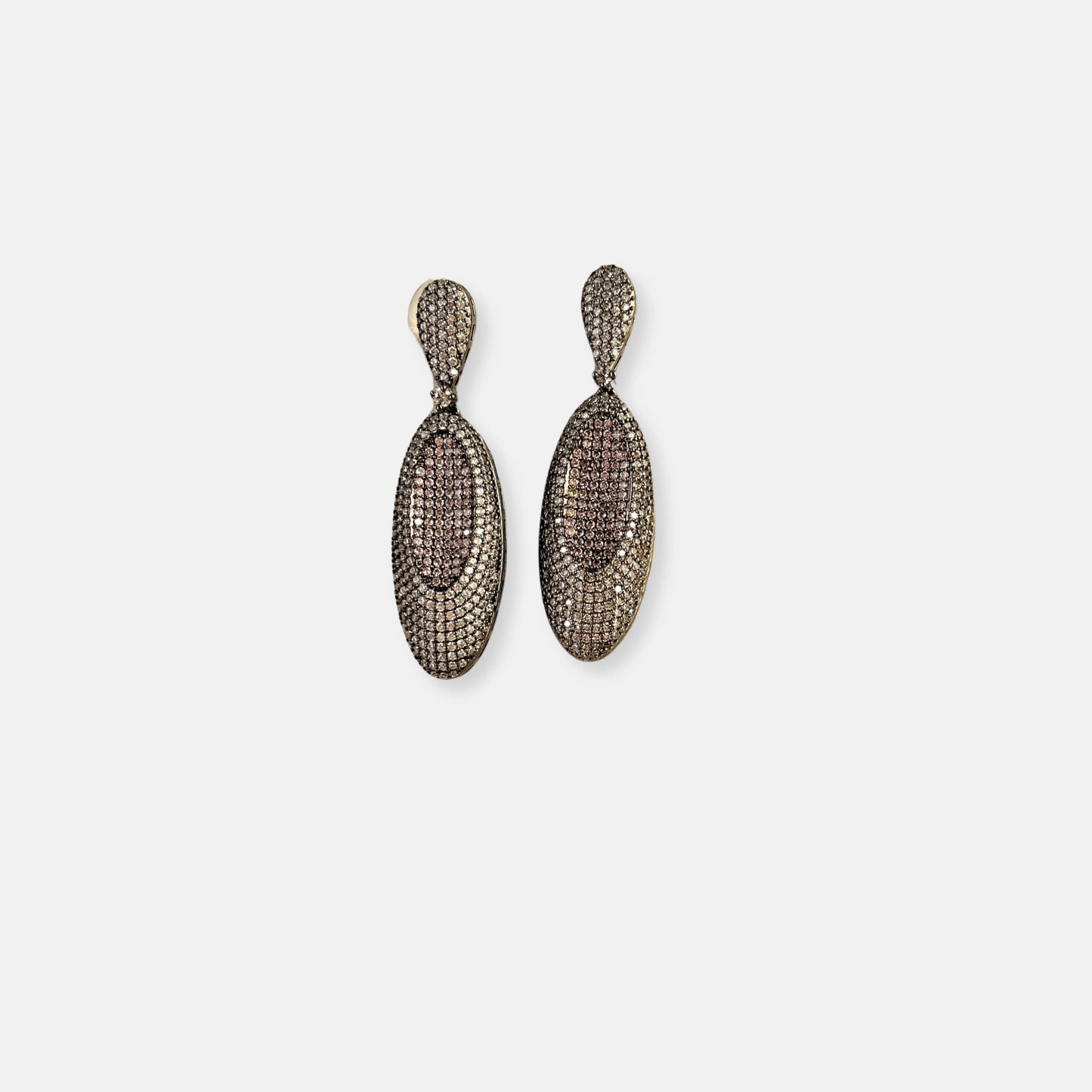 Silver Plated Cubic Zirconia Earrings-10010 - Jewelit