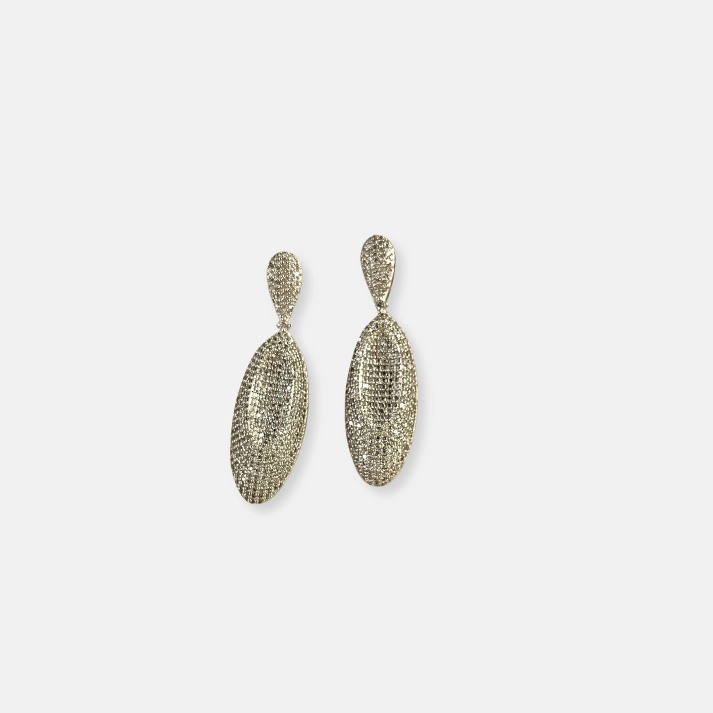 Silver Plated Cubic Zirconia Earrings-10010 - Jewelit