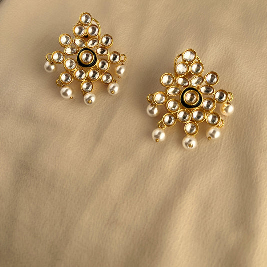 Kundan Stud Earring-10004 - Jewelit