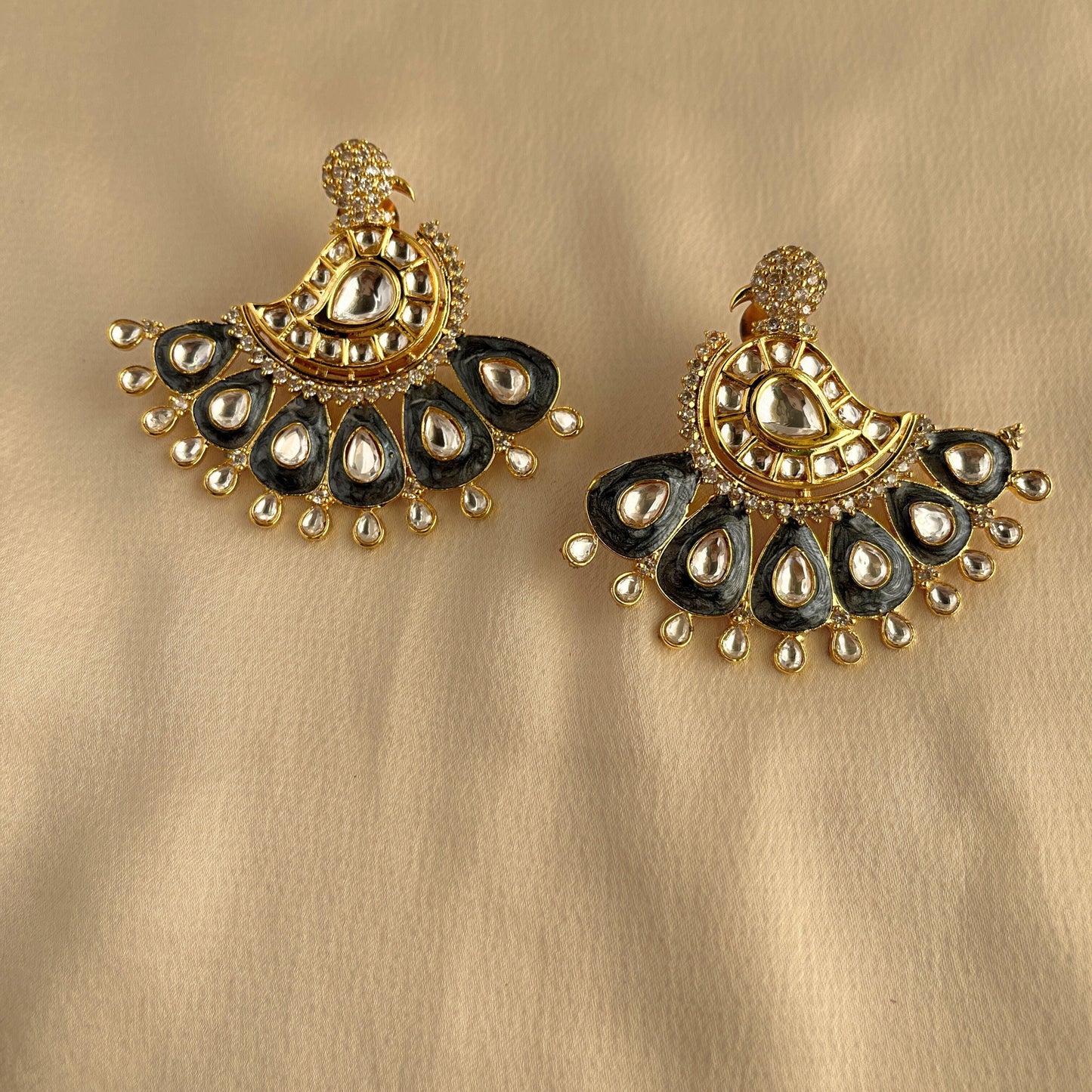 Big Kundan Studs 10002 - Jewelit
