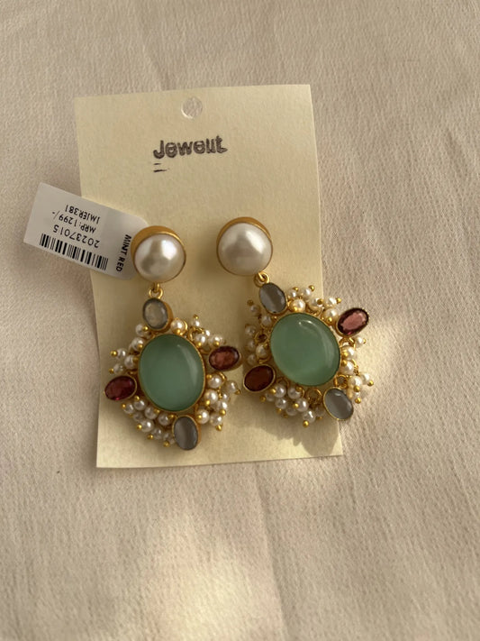 Gold Spirited 18K Plated Contemporary  Earrings  10071