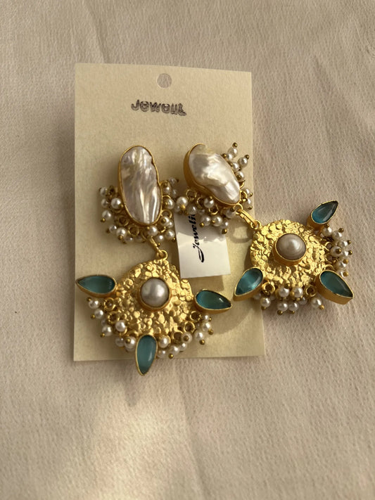 Gold Spirited 18K Plated Contemporary  Earrings  10074