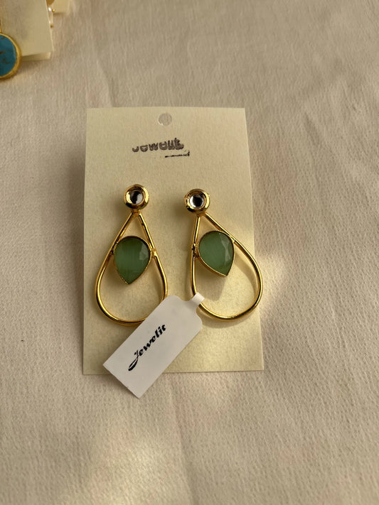 Gold Spirited 18K Plated Contemporary  Earrings  10078