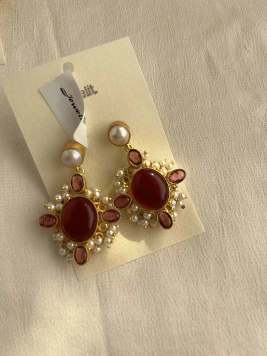 Gold Spirited 18K Plated Contemporary  Earrings  10079