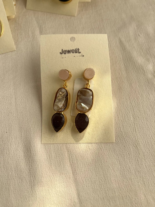 Gold Spirited 18K Plated Contemporary Earrings  10083