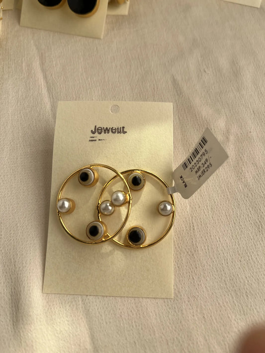 Gold Spirited 18K Plated Contemporary Earrings  10084