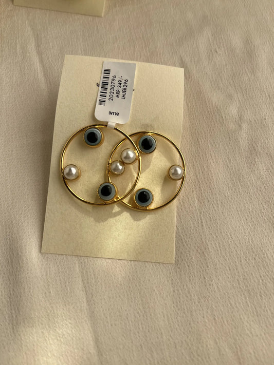 Gold Spirited 18K Plated Contemporary Earrings  10085