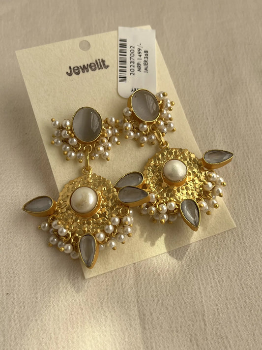 Gold Spirited 18K Plated Contemporary Earrings  10062