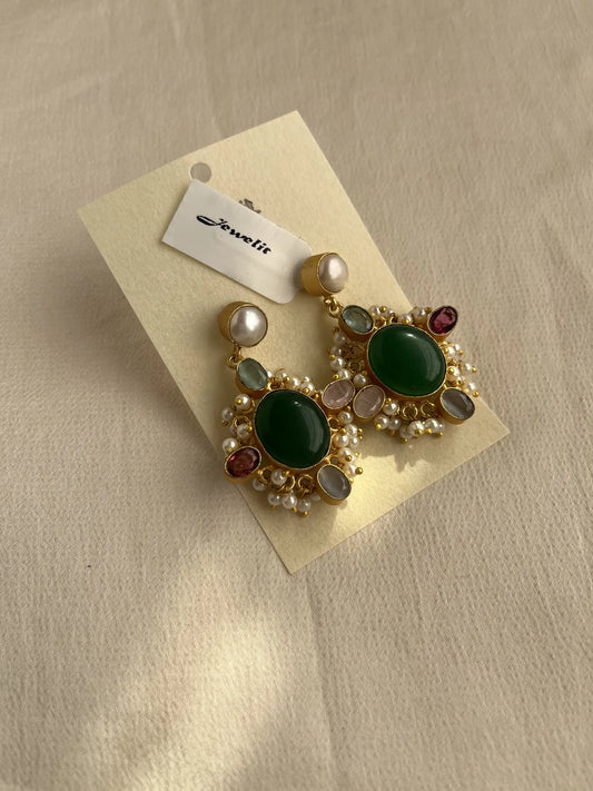Gold Spirited 18K Plated Contemporary Earrings  10066