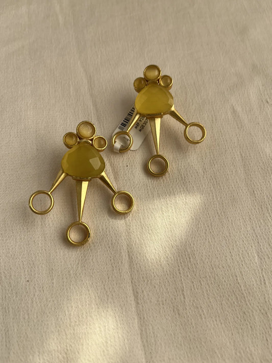 Gold Spirited 18K Plated Contemporary Earrings  10067