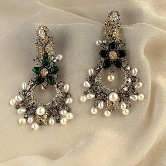 Cubic Zirconia Earrings-10015 - Jewelit