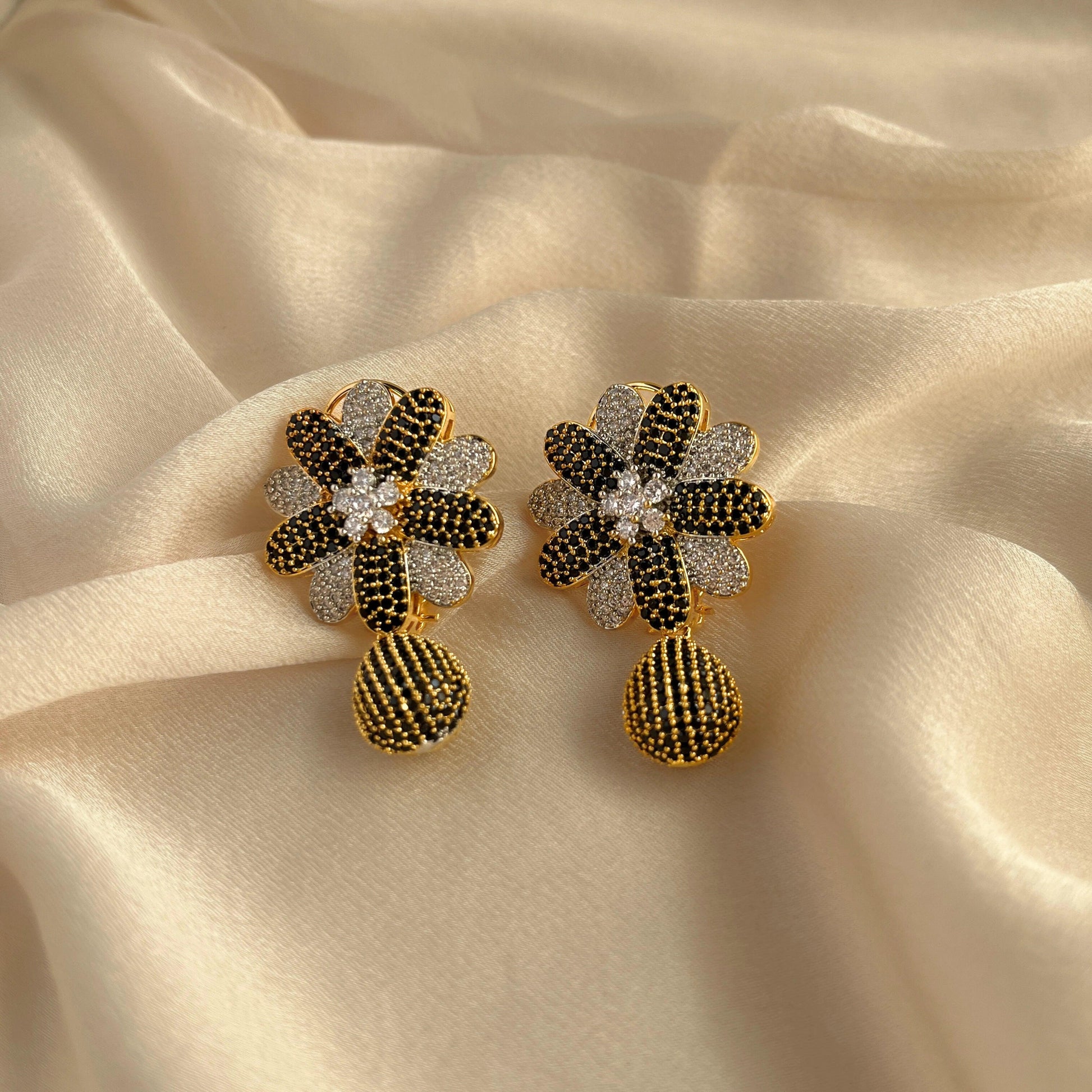 Cubic Zirconia Earrings-10021 - Jewelit