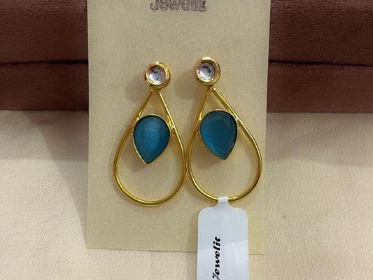 Gold Spirited 18K Plated Contemporary Earrings  10003