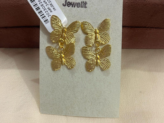 Gold Spirited 18K Plated Contemporary Earrings  10004