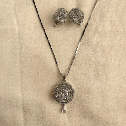 CZ Pendant Set With Chain 10002