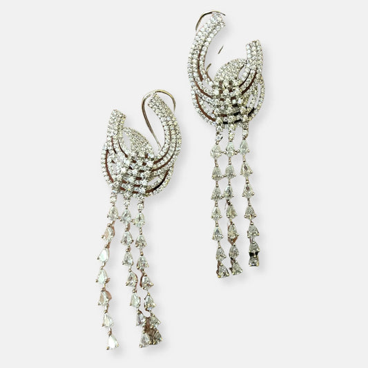 Cubic Zirconia Dangler Earrings-10044