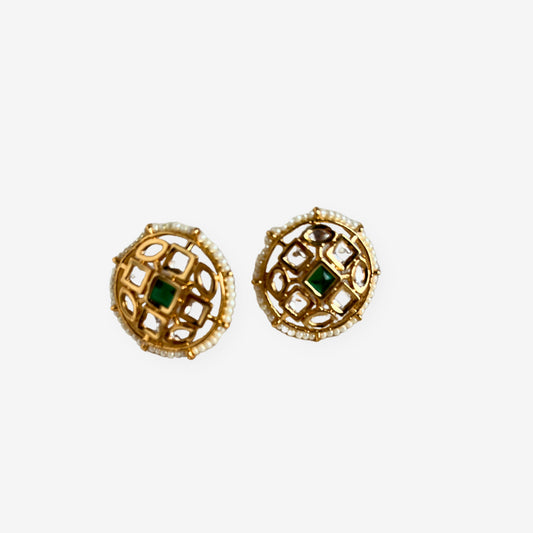 Kundan Stud Earrings-10007