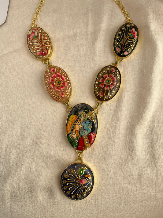 Gold Spirited 18K Plated Contemporary Necklace Set 10003 - Jewelit