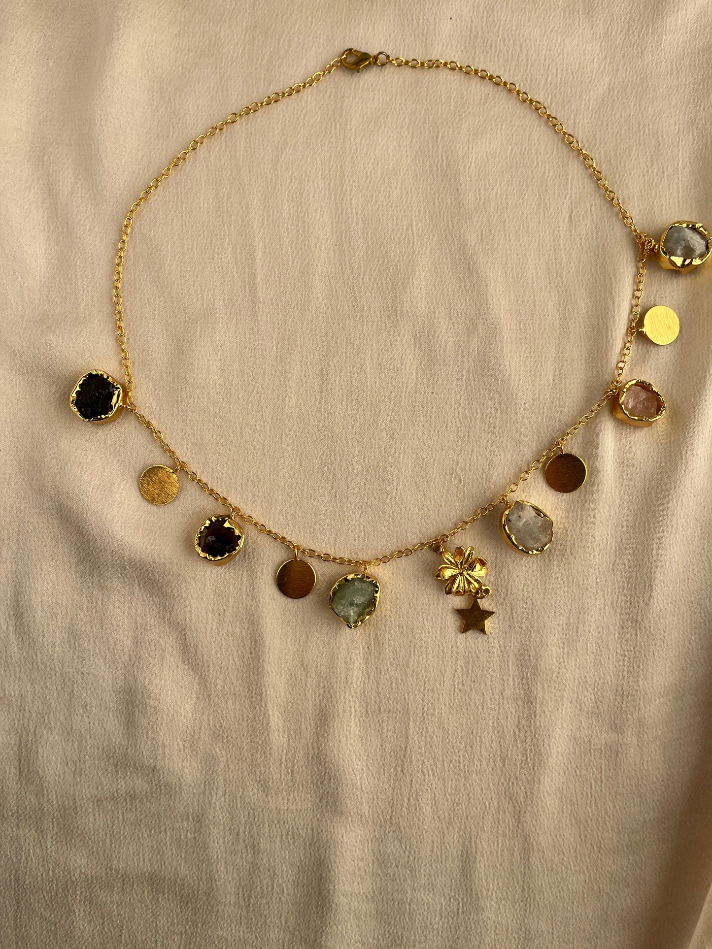 Gold Spirited 18K Plated Contemporary Necklace  10007 - Jewelit