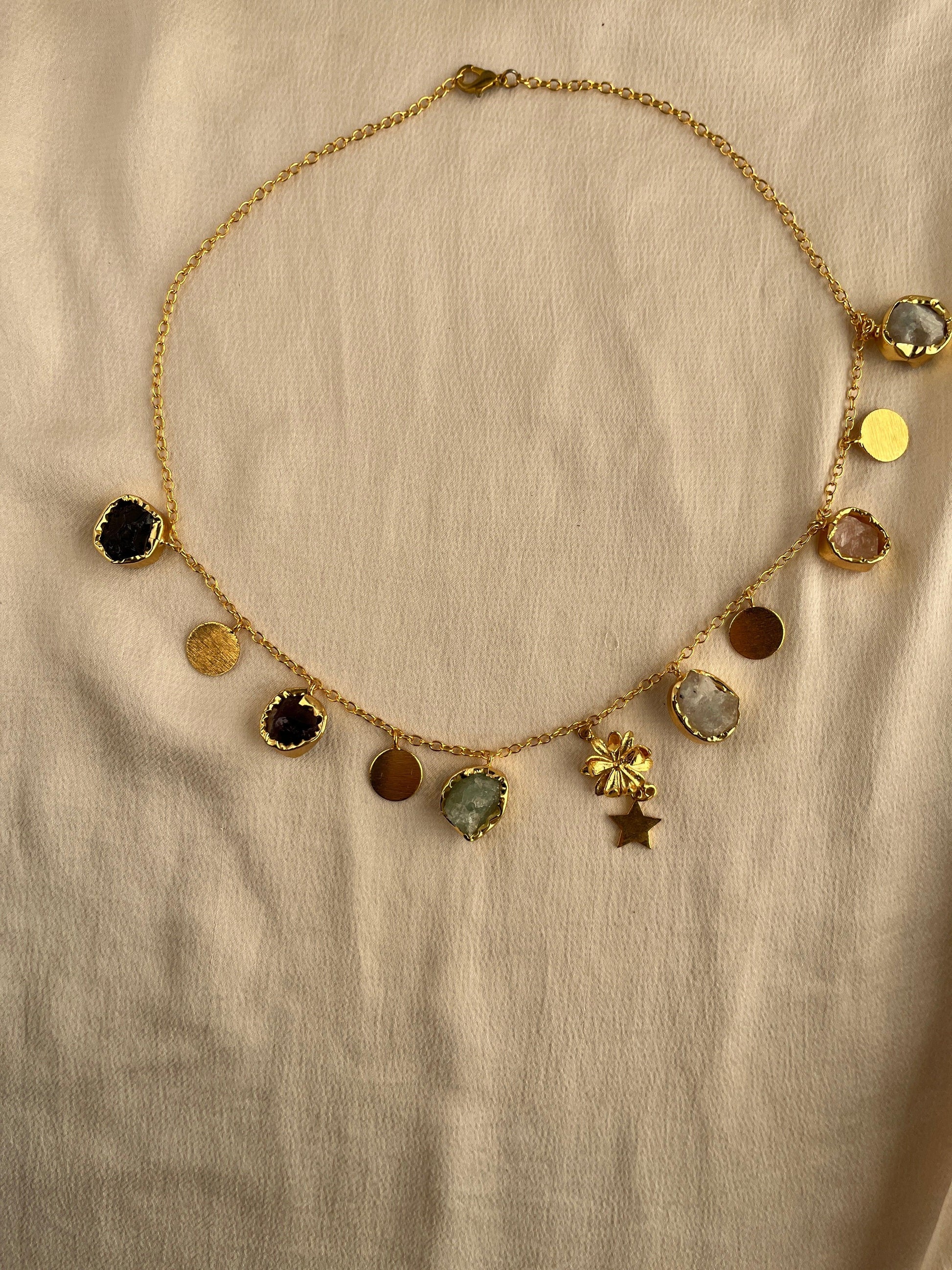 Gold Spirited 18K Plated Contemporary Necklace  10007 - Jewelit