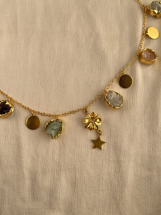 Gold Spirited 18K Plated Contemporary Necklace  10007 - Jewelit