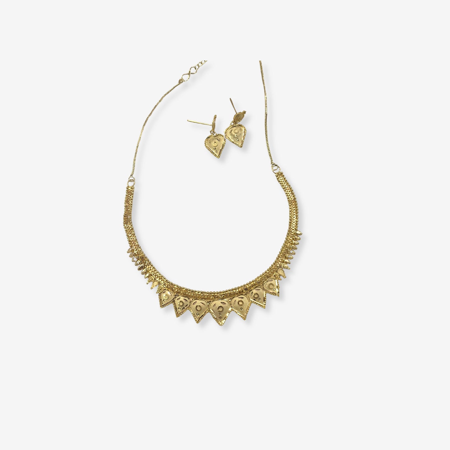 Gold Plated Necklace Set with Earrings 10016